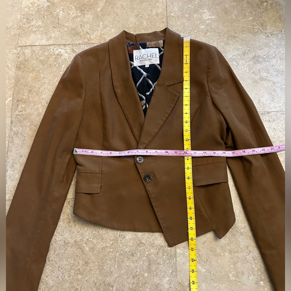 Rachel Rachel Roy Women's Asymmetrical Brown Blazer, Size 10, New Without Tag - Picture 13 of 16